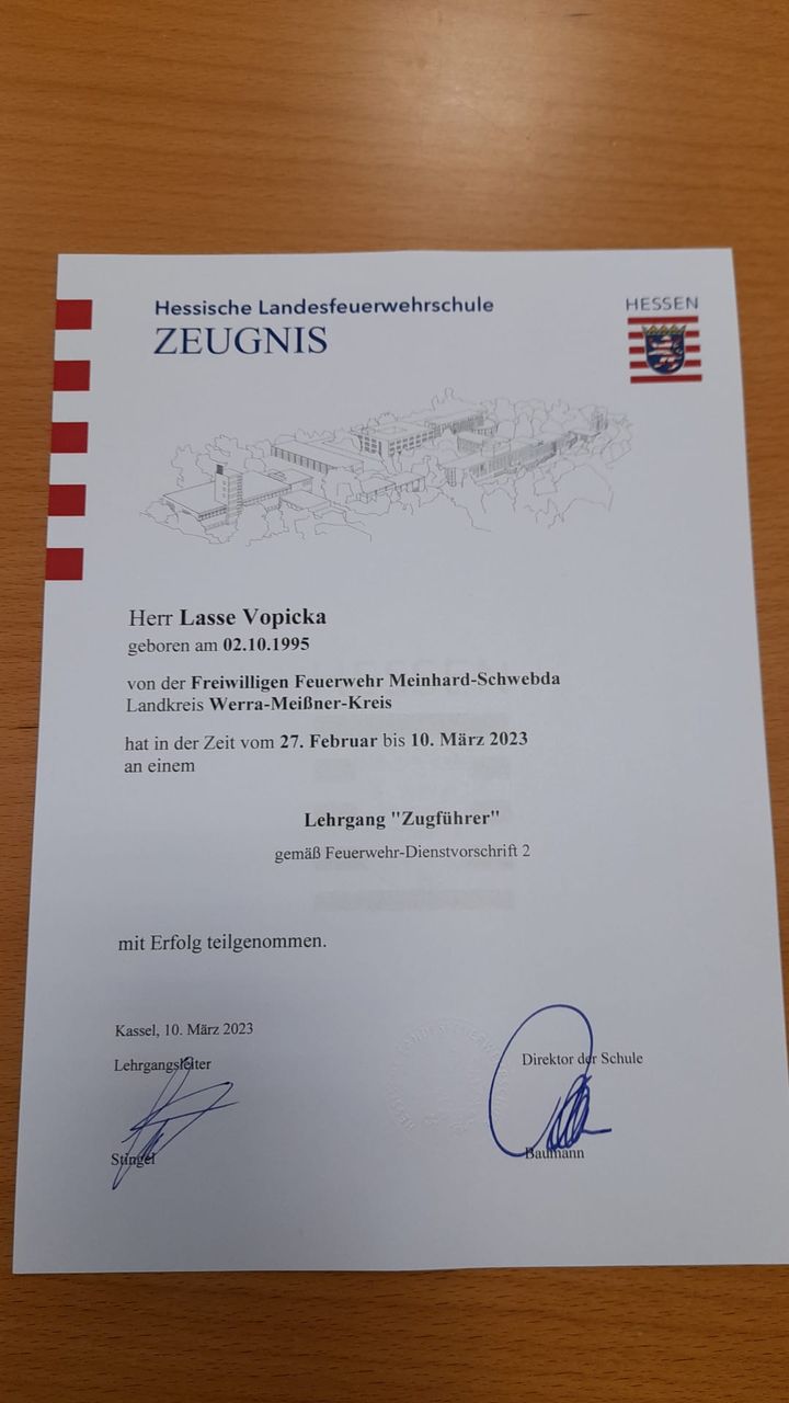 Zweiter Zugführerlehrgang 2023 ✅